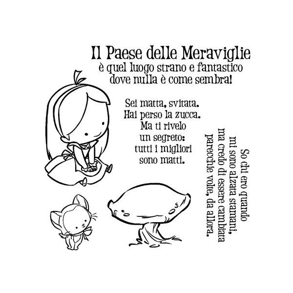 Timbri acrilici Paese delle meraviglie
