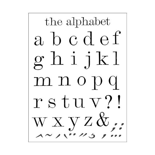 Timbri acrilici The Alphabet corsivo
