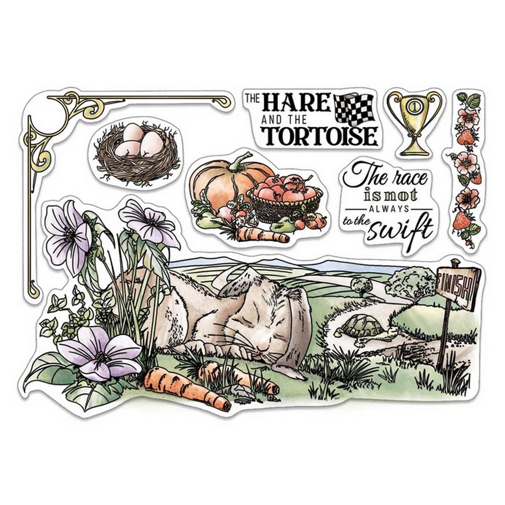 Timbri acrilici The Hare and the Tortoise