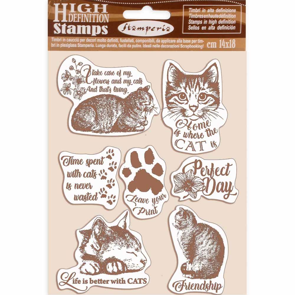 Timbro in silicone trasparente con gatto di Natale per Timbro in silicone trasparente con gatto di Natale per