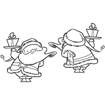 Timbri sologomma Babbo Natale