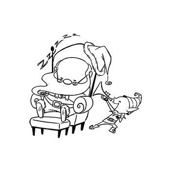 Timbro Babbo Natale con Elfo