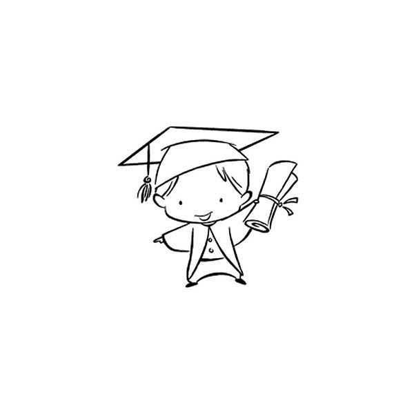 Timbro Boy con laurea