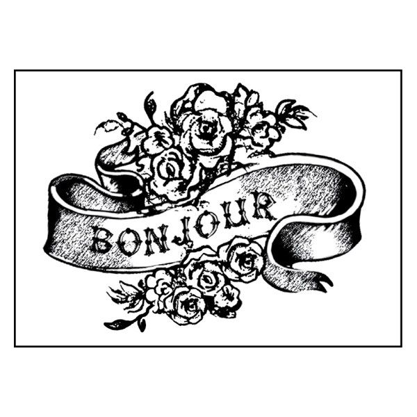 Timbro acrilico Bonjour