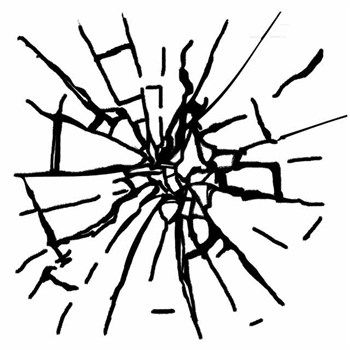 Timbro in alta definizione Imitazione Vetro Rotto