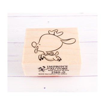 Timbro in legno Rudy che corre