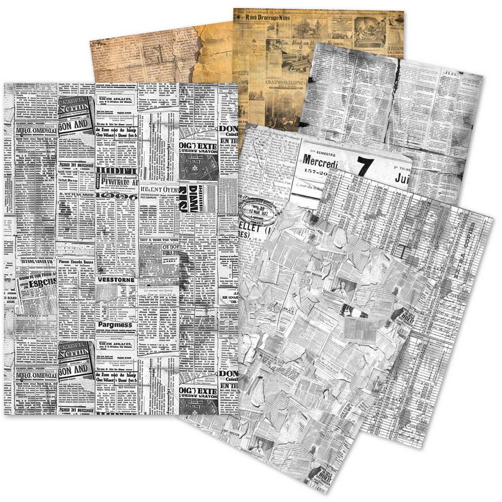 Tissue Paper Set Newspapers A5
