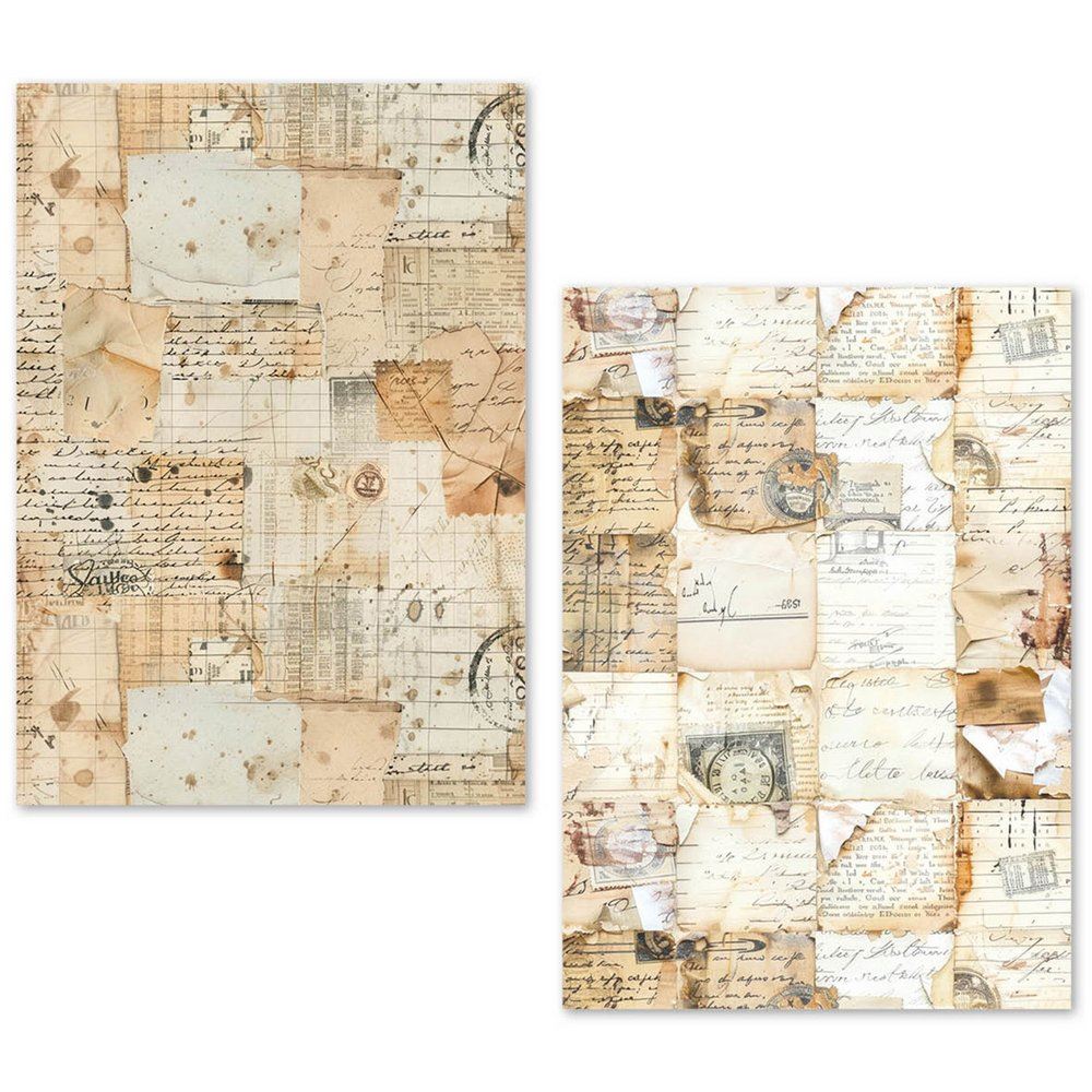 Tissue Paper Set Vintage Manuscript A5 - Mondo Fai da Te