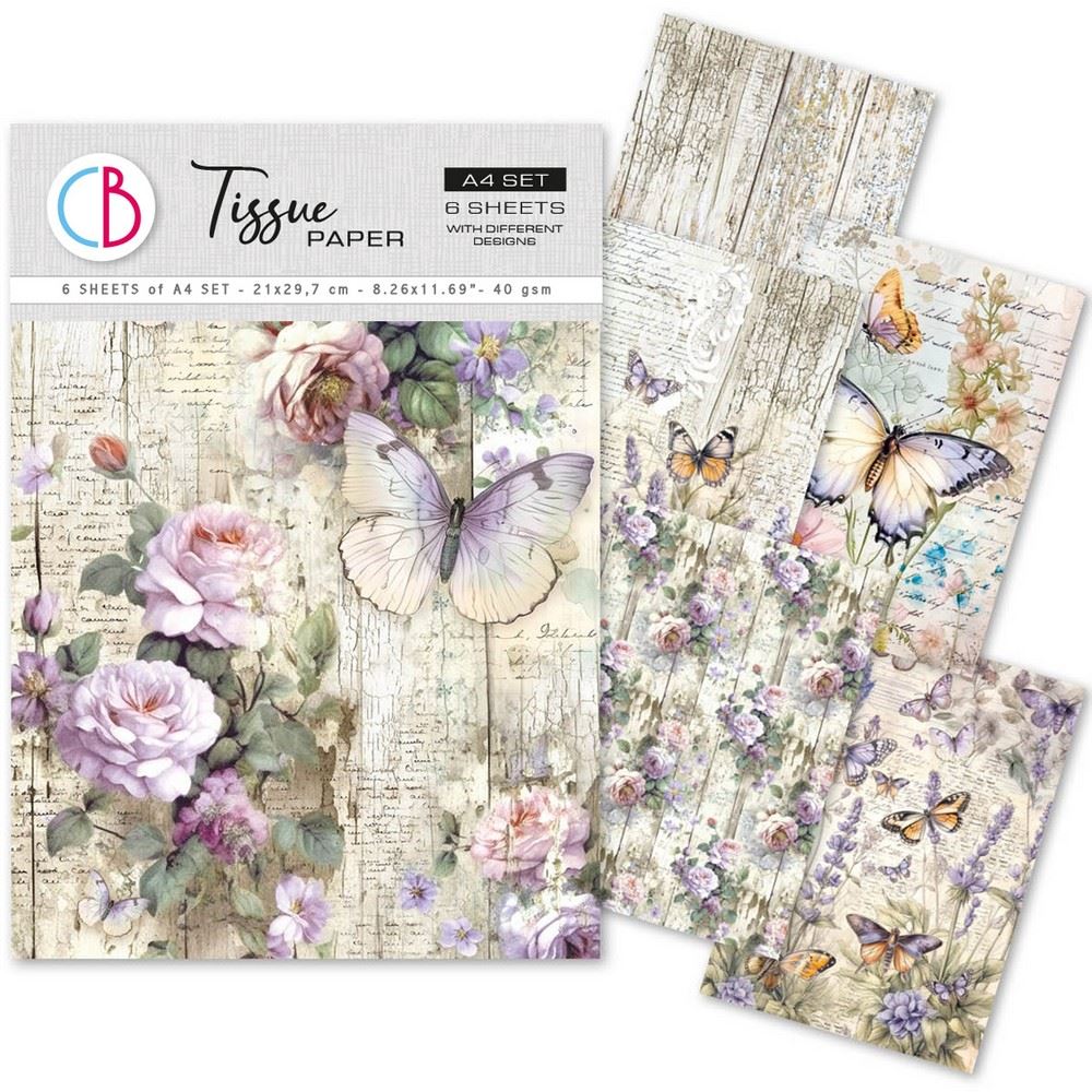 Tissue Paper Set Whismical Butterflies A4