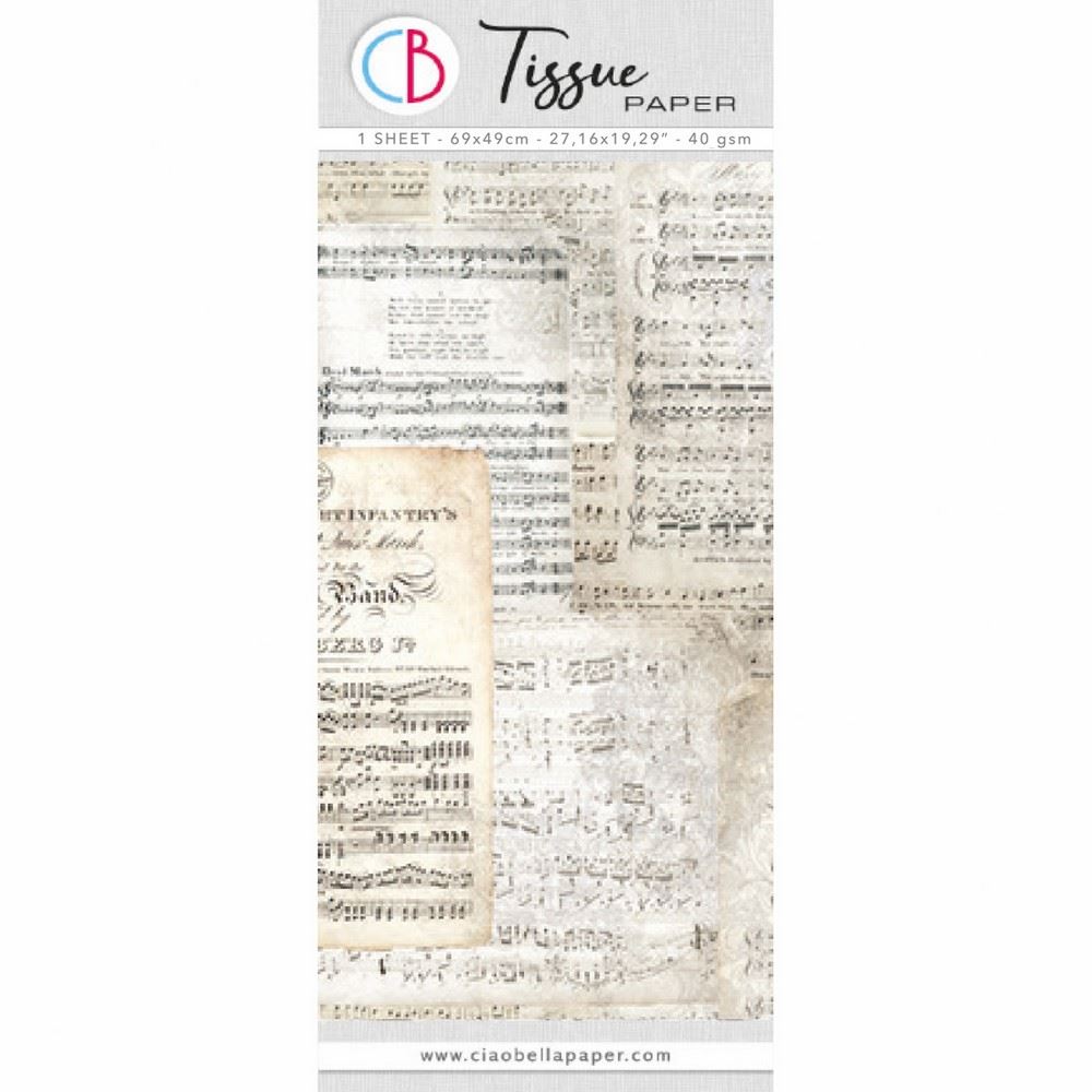 Tissue Paper Vintage Music Sheet