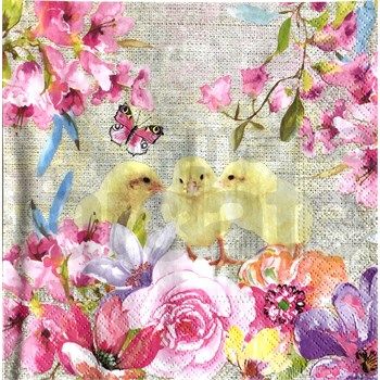 Tovagliolo Primavera con pulcini