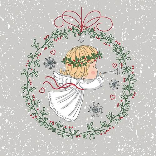 20 Tovaglioli Natale, Träumender Angelo 33x33 CM 20 Tovaglioli Natale, Träumender Angelo 33x33 CM