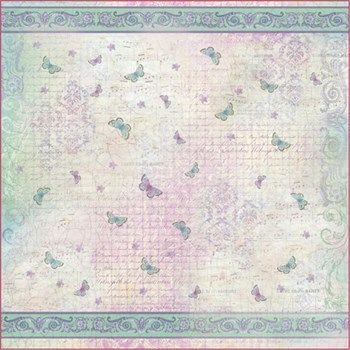 Tovagliolo in carta di riso Texture farfalle con fondo lilla