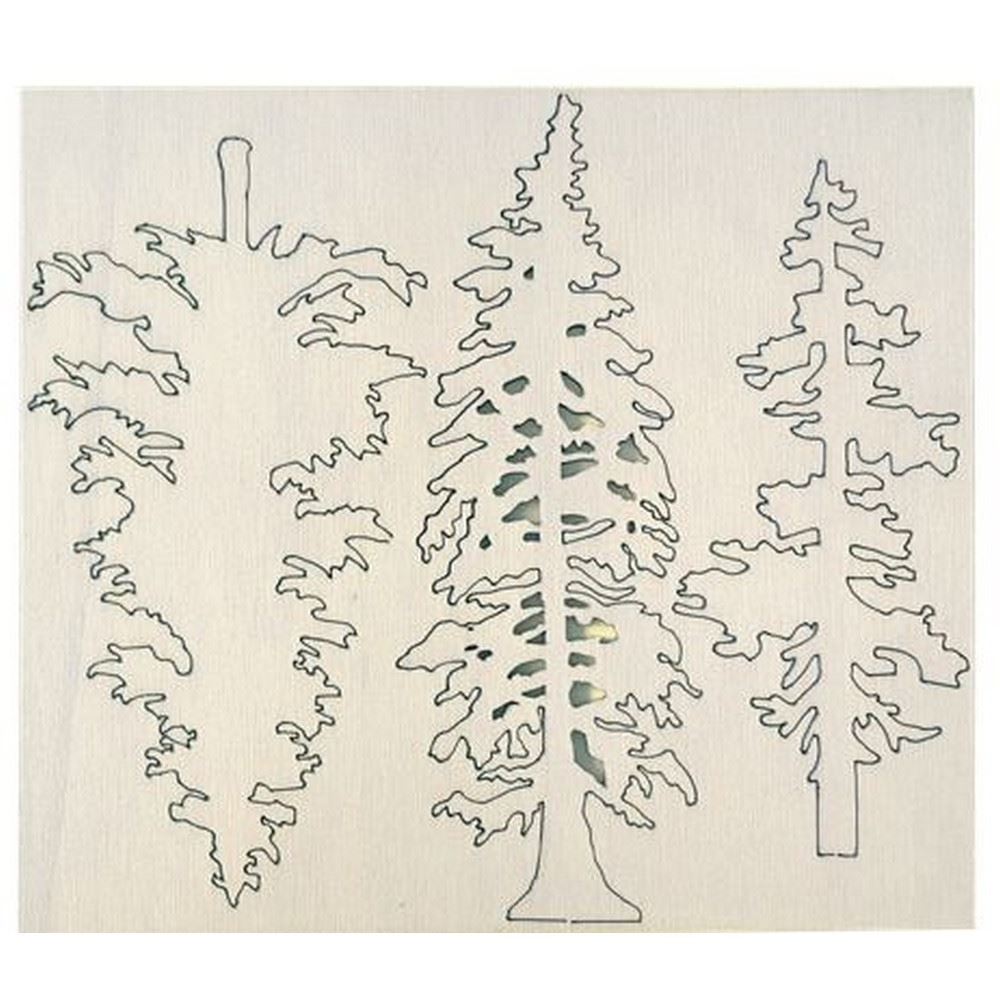 Trio Conifere in legno