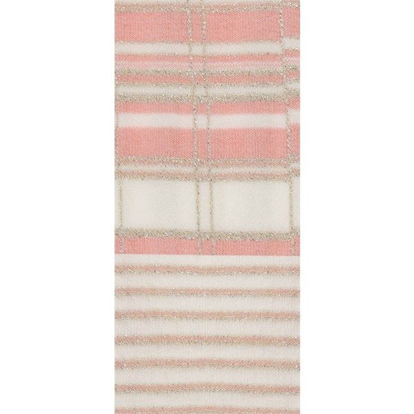 Tubolare Tartan Lurex Rosa Latte e Oro