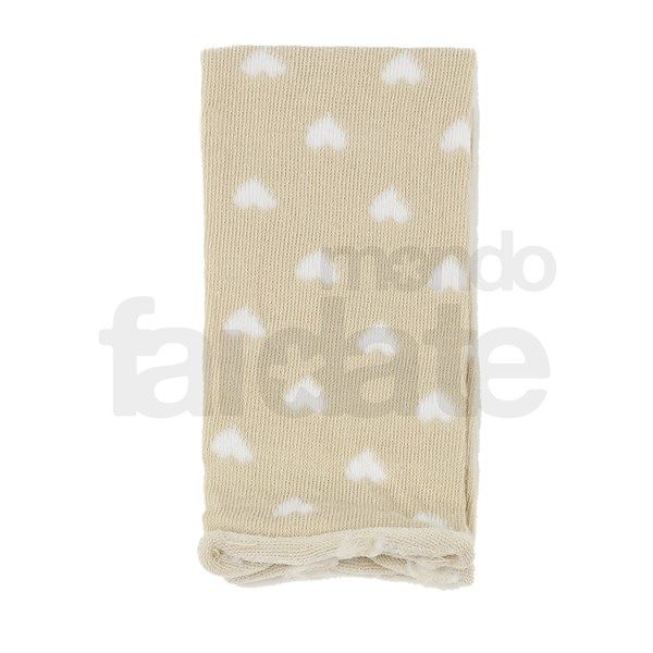 Tubolare a cuori Beige e Bianco