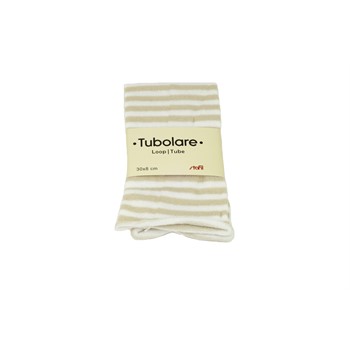 Tubolare a righe Beige e Bianco
