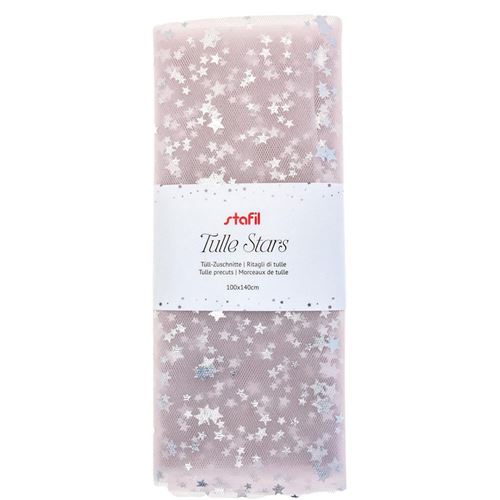 Tulle Stars Rosa Chiaro stelline argento