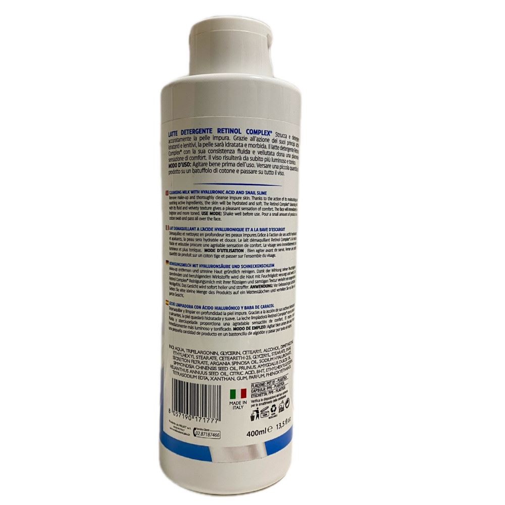 Ultra Retinol Complex Latte Detergente Bava di Lumaca e Acido Jaluronico