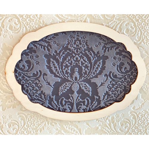 Velluto Devorè Broccato Grigio Chiaro cm 50 x 70