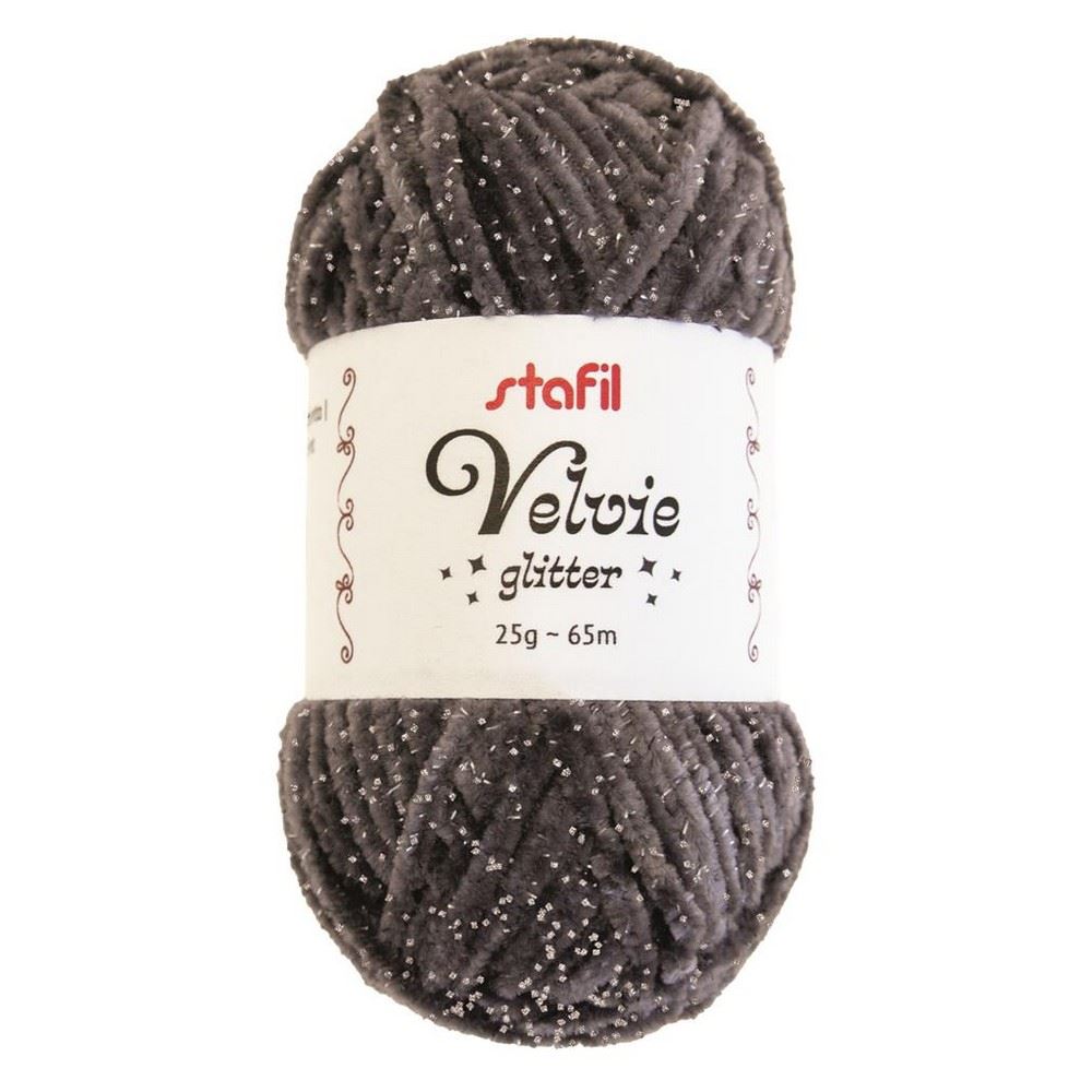 Velvie Glitter Grigio scuro/argento