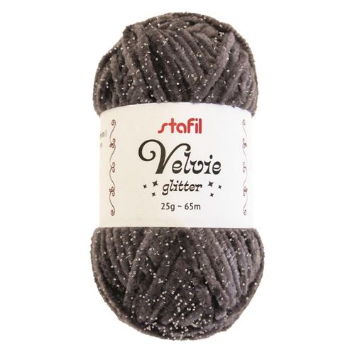 Velvie Glitter Grigio scuro/argento