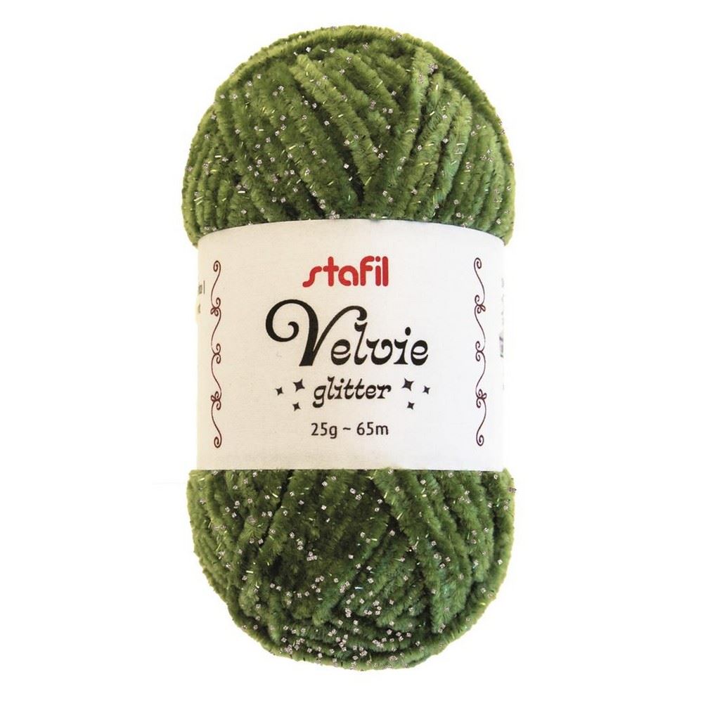 Velvie Glitter Verde scuro/argento