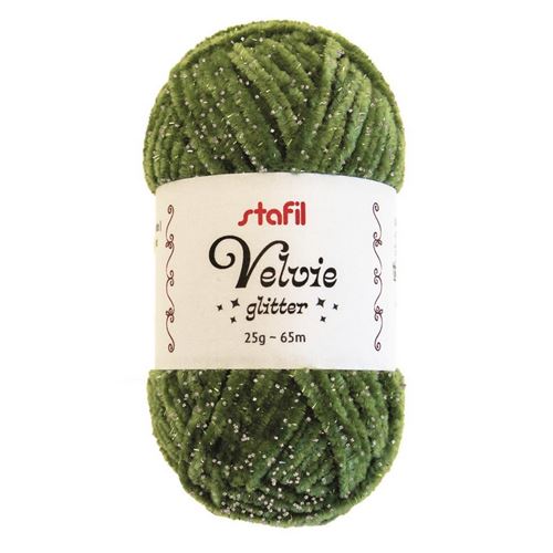 Velvie Glitter Verde scuro/argento