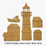 Village Kit Silent Sea sagome mdf e decorative chips