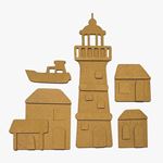 Village Kit Silent Sea sagome mdf e decorative chips