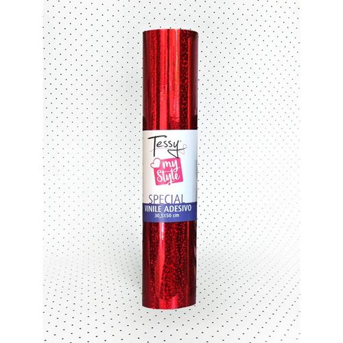 Vinile Adesivo Glitter Holographic Red