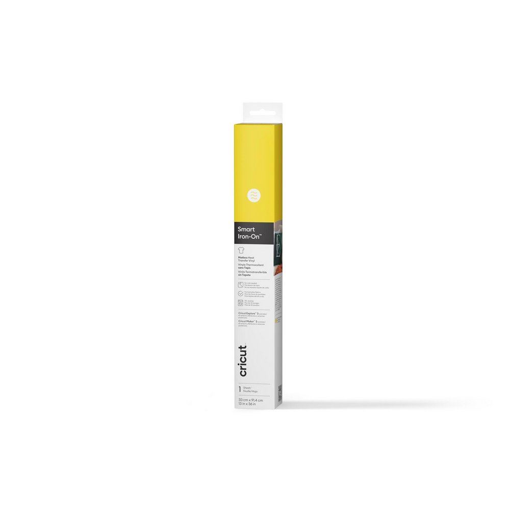 Vinile Smart Iron-on Giallo cm 33 x 90 Termoadesivo per Cricut Maker 3
