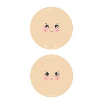 Viso stampato su tessuto Alice