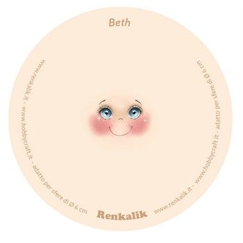 Viso stampato su tessuto Beth