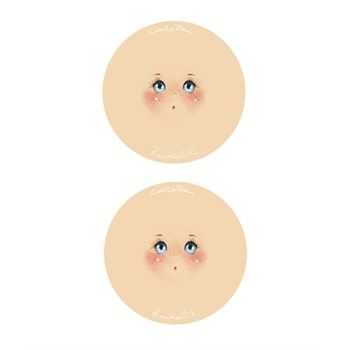 Viso stampato su tessuto Carlotta