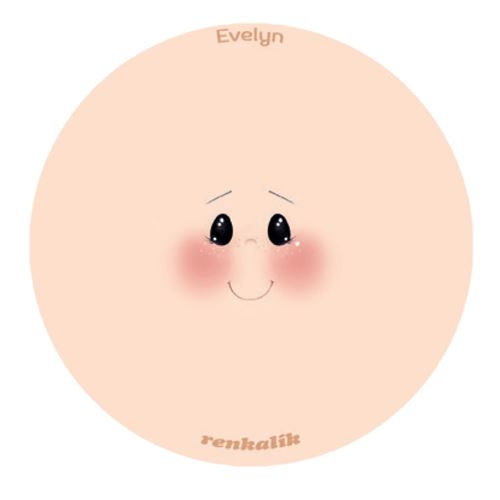 Viso stampato su tessuto Evelyn