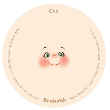 Viso stampato su tessuto Gea