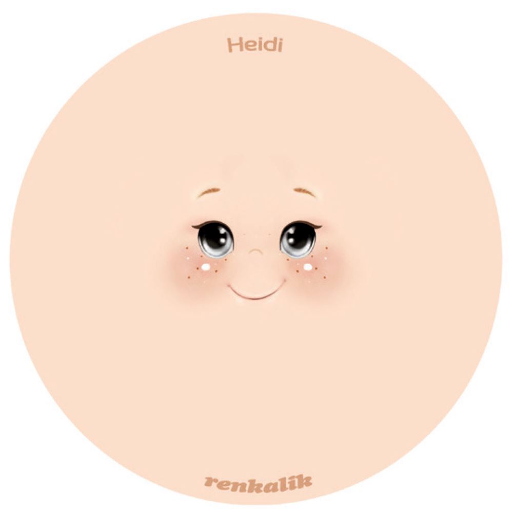 Viso stampato su tessuto Heidi