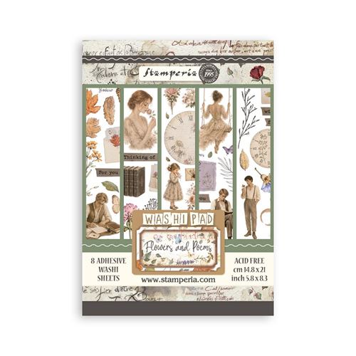 Washi pad Flowers and Poems