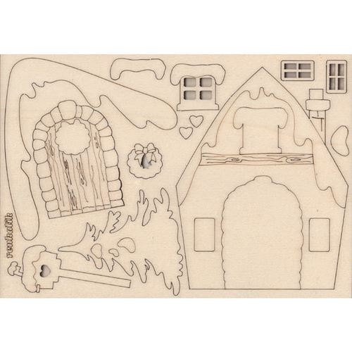 Winter House 3D in legno