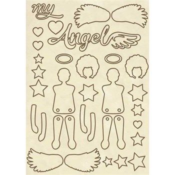 Wooden Shape Angelo Baby