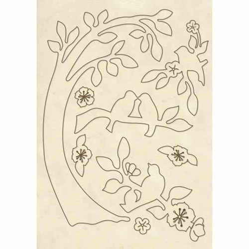 Wooden Shape Branch with Birds