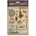 Wooden Shape Colorato Art of Travelling