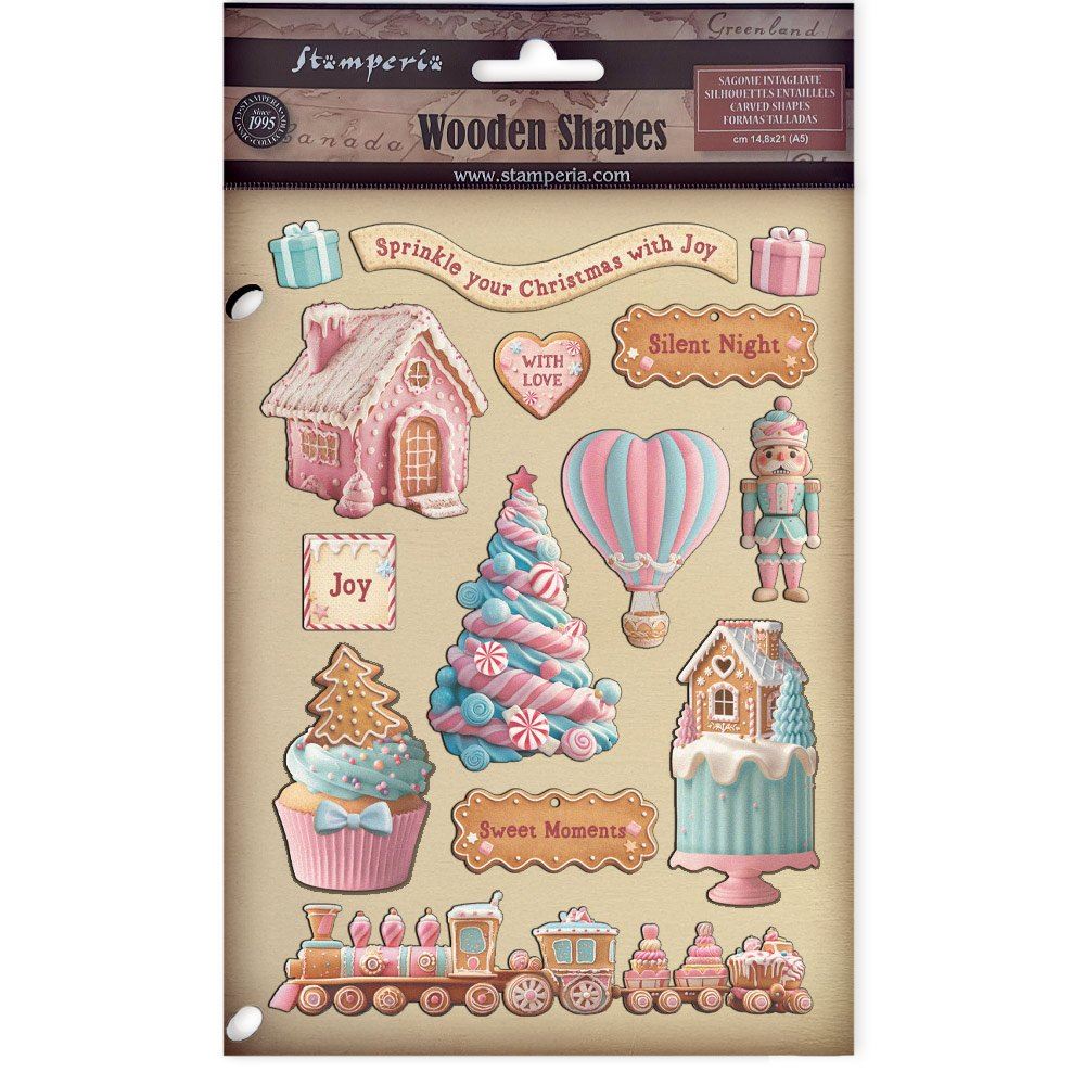 Wooden Shape Colorato Candy Christmas
