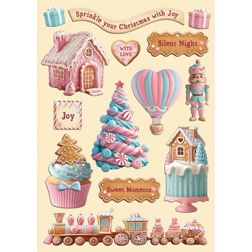 Wooden Shape Colorato Candy Christmas