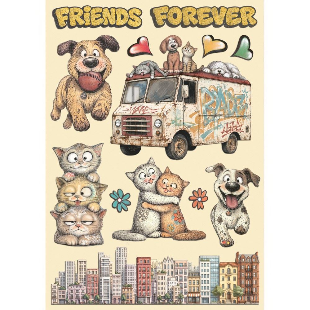Wooden Shape Colorato Furry Friends 2