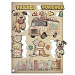 Wooden Shape Colorato Furry Friends 2