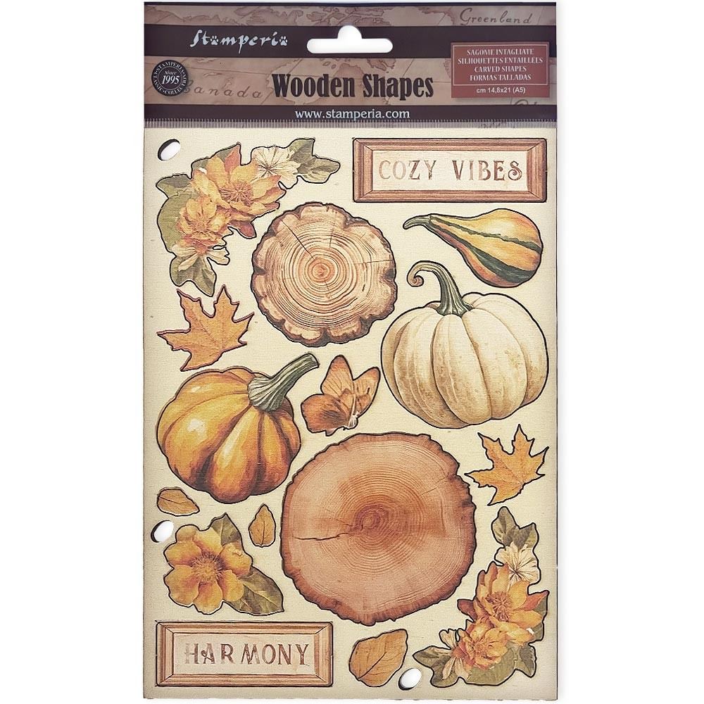 Wooden Shape Colorato Golden Harmony zucche