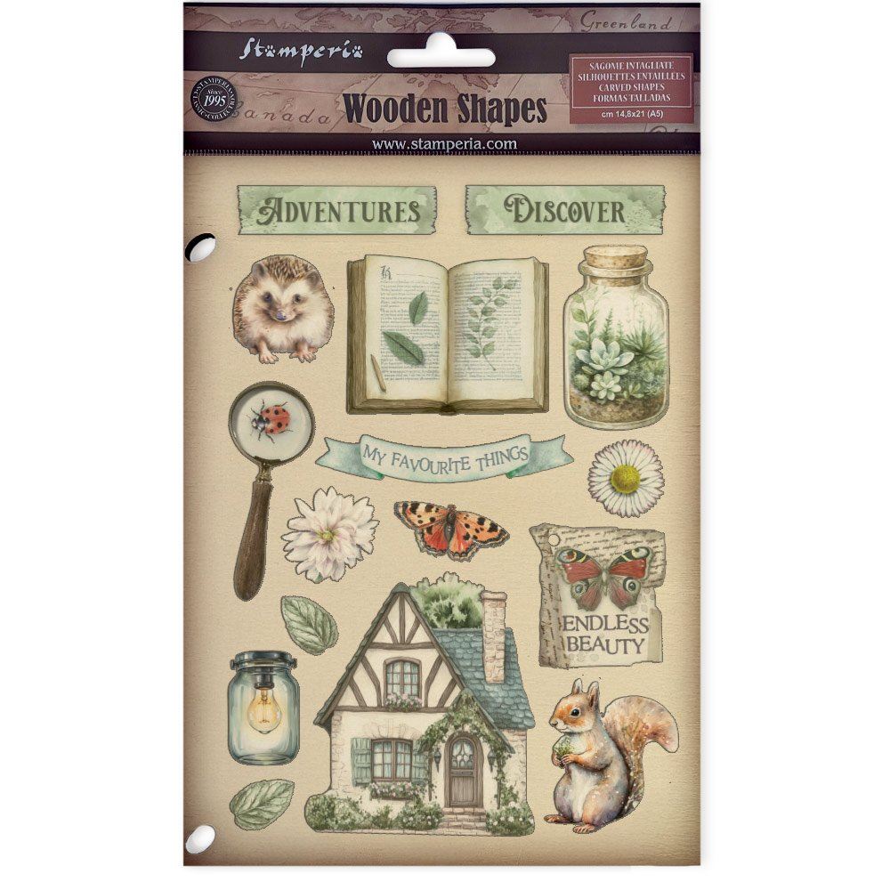 Wooden Shape Colorato Herbarium Silvae