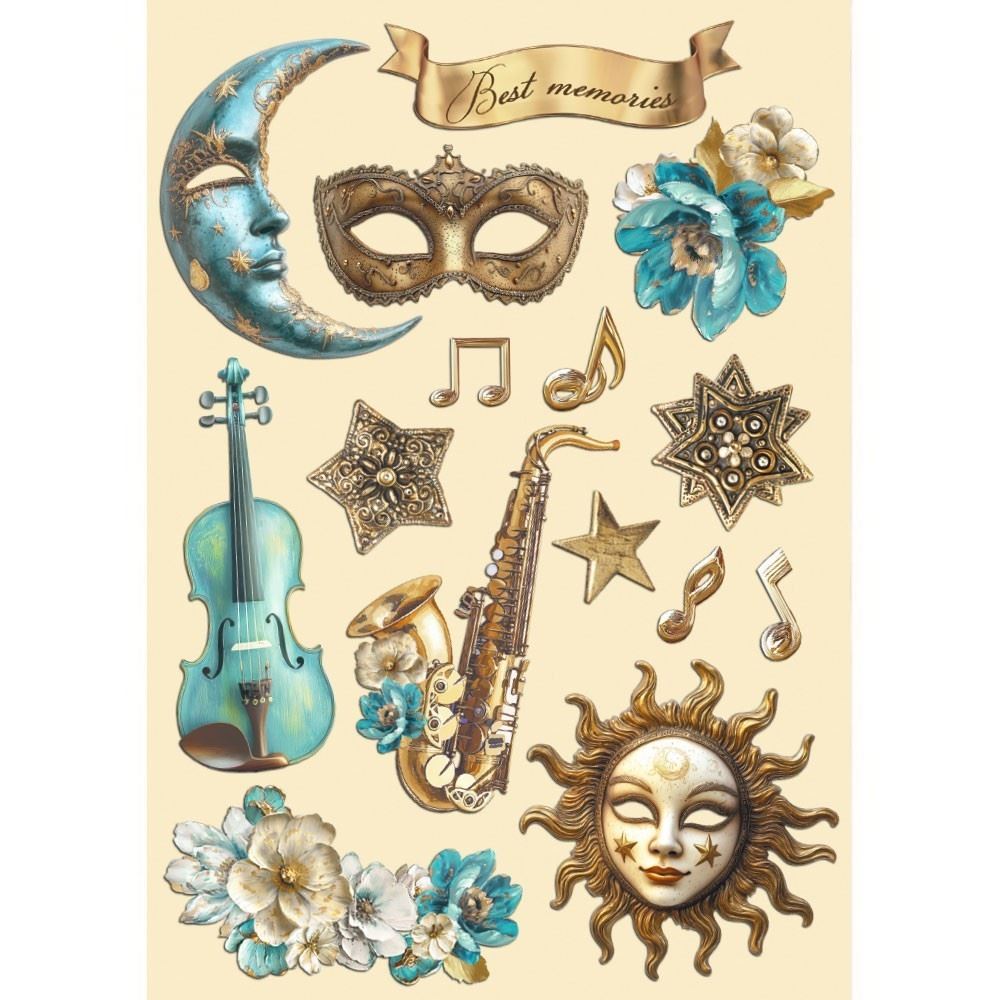 Wooden Shape Colorato Masquerade
